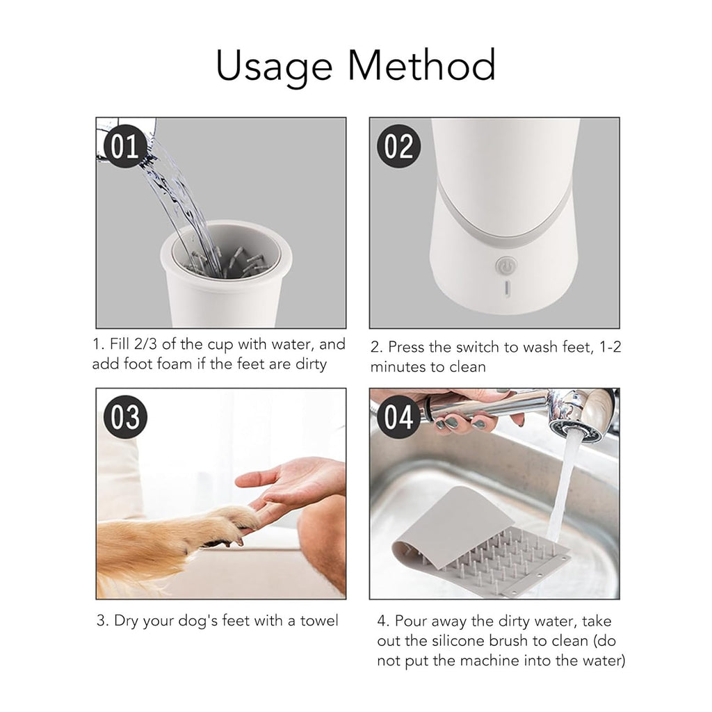 Pet electric foot washer